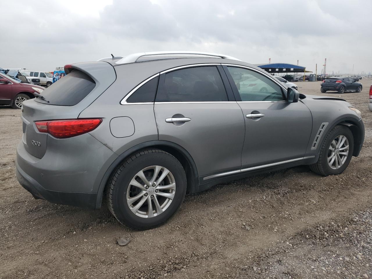 2014 Infiniti QX70 VIN JN8CS1MW1EM413352 Copart auction photo, front end / rear end damage thumbnail 3