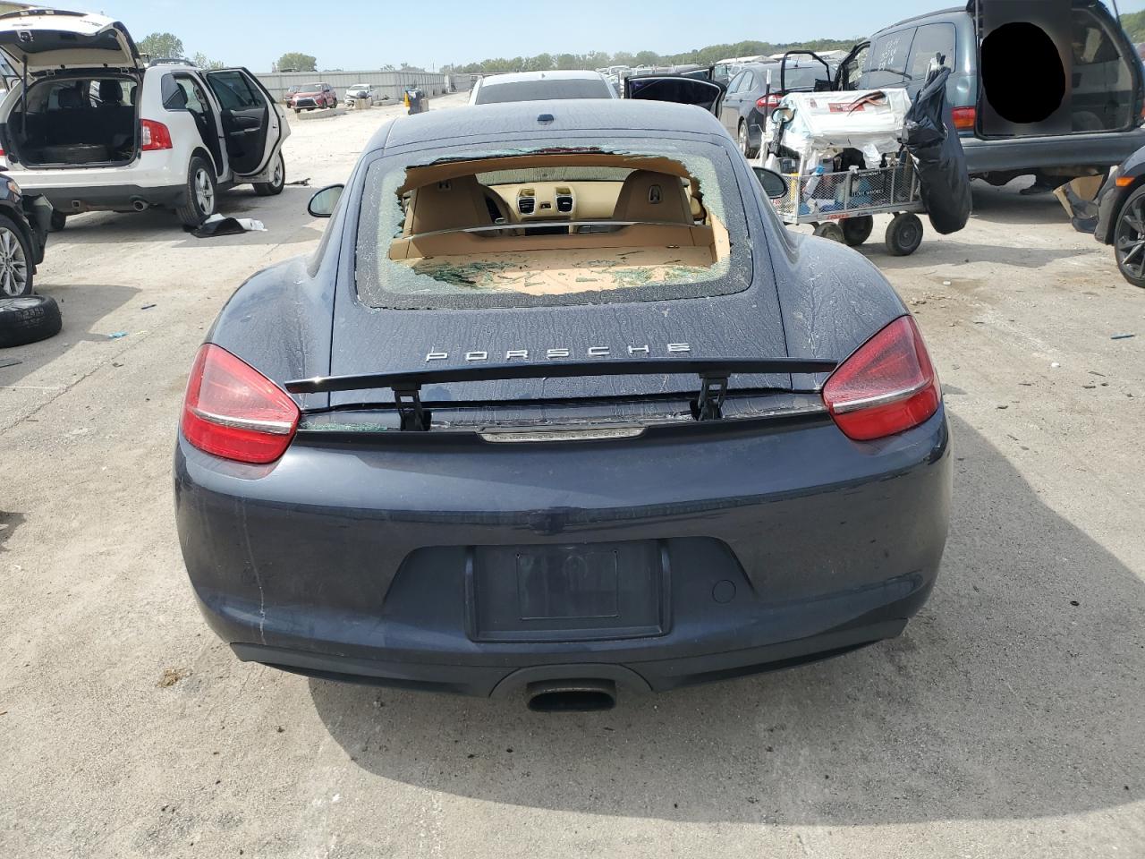 2014 Porsche Cayman VIN WP0AA2A86EK171834 Copart auction photo, front end / rear end damage thumbnail 6