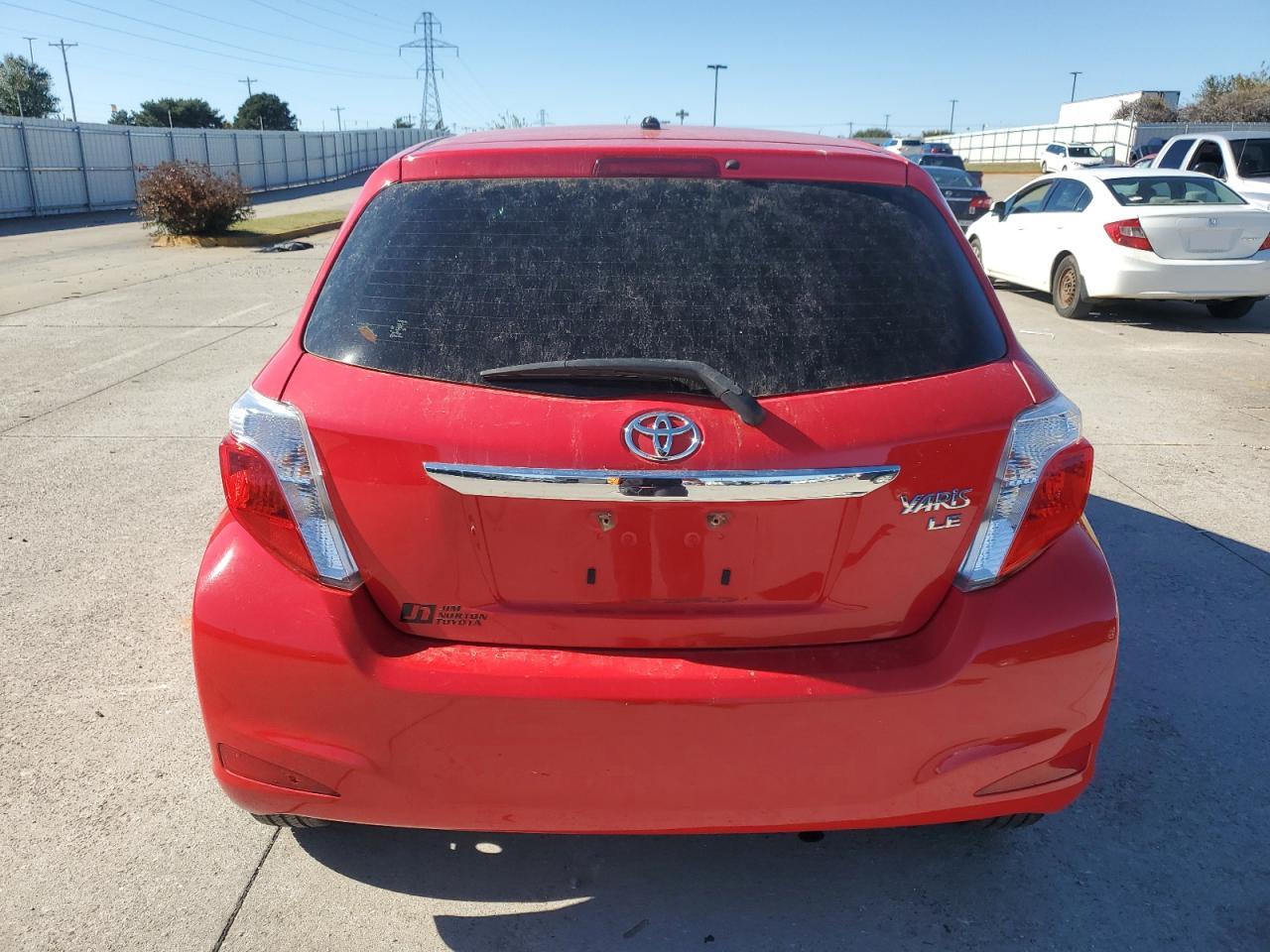 2013 Toyota Yaris VIN JTDKTUD31DD544839 Copart auction photo, side / front end damage thumbnail 6
