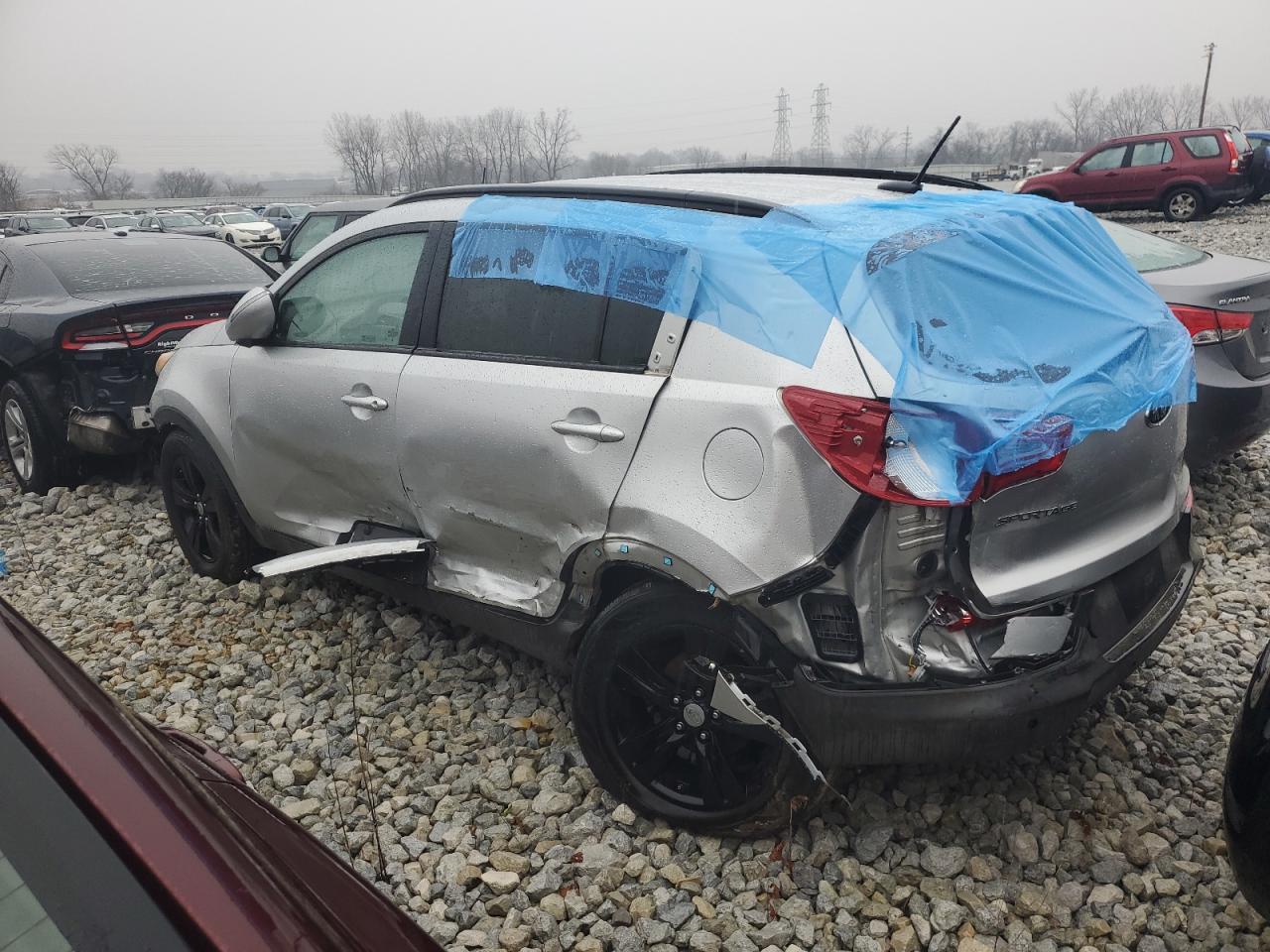 2011 KIA Sportage VIN KNDPBCA22B7058678 Copart auction photo, all over damage thumbnail 2