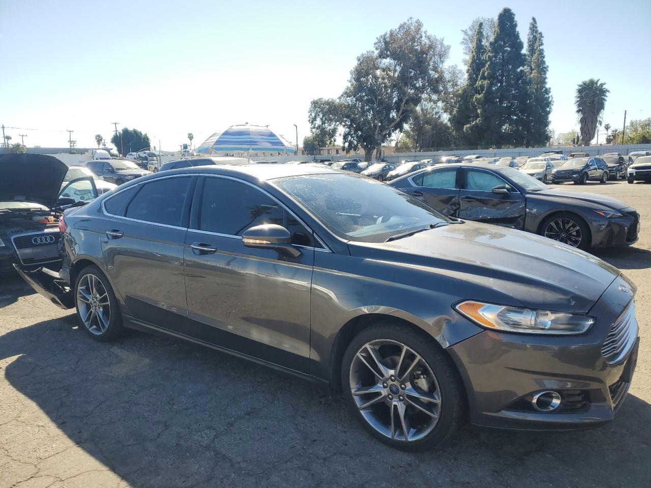 2016 Ford Fusion VIN 3FA6P0K99GR195694 Copart auction photo, rear end damage thumbnail 4