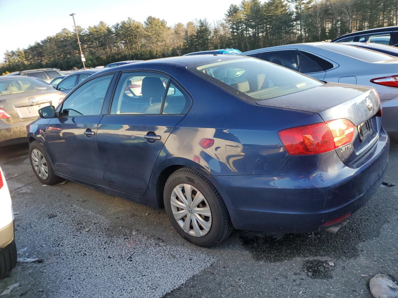 2014 Volkswagen Jetta VIN 3VW1K7AJ0EM443748 Copart auction photo, undercarriage / front end damage thumbnail 2