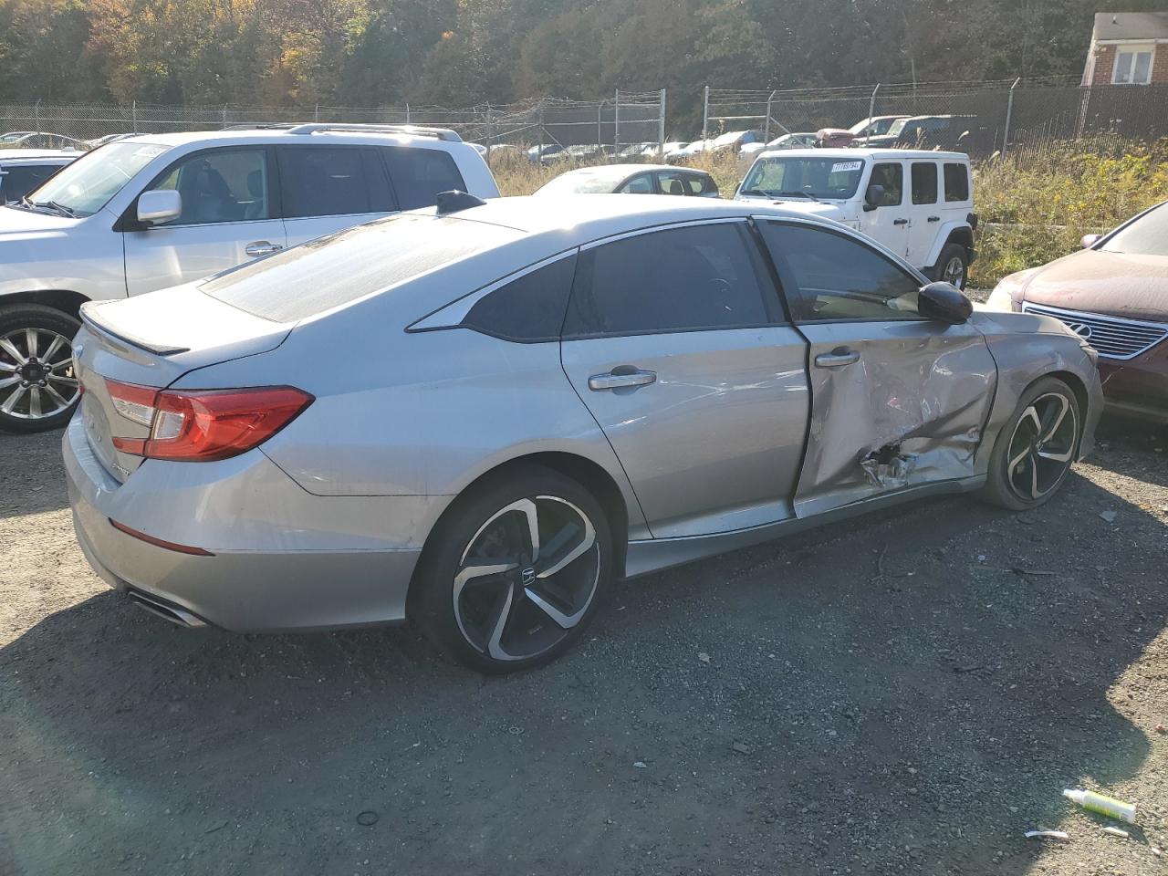 2021 Honda Accord VIN 1HGCV1F35MA035995 Copart auction photo, side / front end damage thumbnail 3