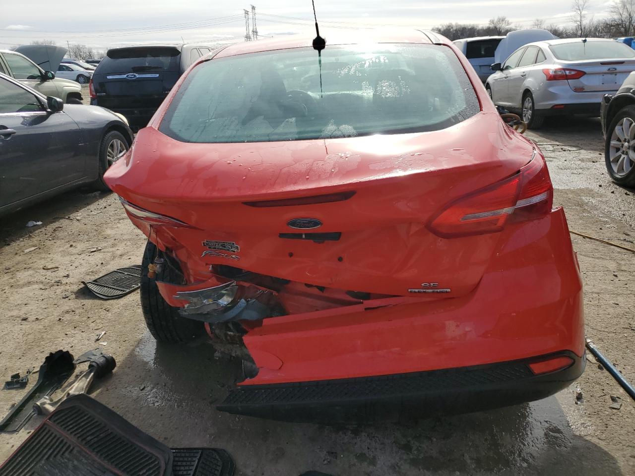 2016 Ford Focus VIN 1FADP3F25GL285588 Copart auction photo, rear end damage thumbnail 6
