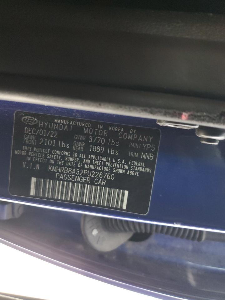 2023 Hyundai Venue VIN KMHRB8A32PU226760 Copart auction photo, front end damage thumbnail 14