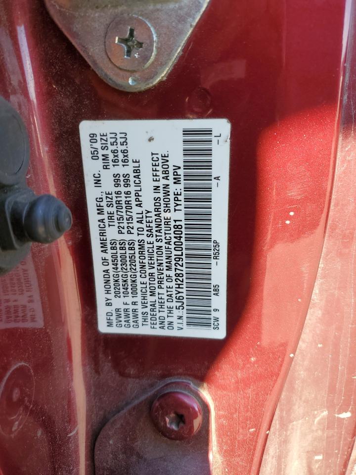 2009 Honda Element VIN 5J6YH28729L004081 Copart auction photo, rear end damage thumbnail 12