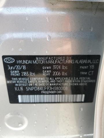 2018 Hyundai Elantra VIN 5NPD84LF9JH380008 Copart auction photo, side damage thumbnail 12