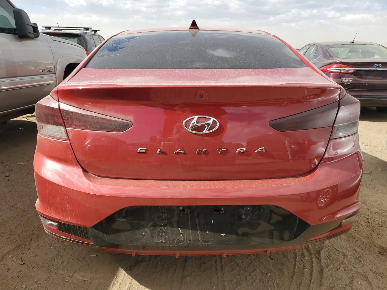 2020 Hyundai Elantra VIN KMHD84LF9LU953168 Copart auction photo, vandalism damage thumbnail 6