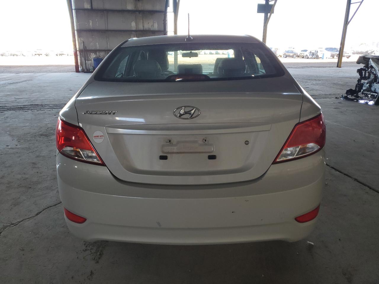 2017 Hyundai Accent VIN KMHCT4AE2HU201811 Copart auction photo, front end / rear end damage thumbnail 6