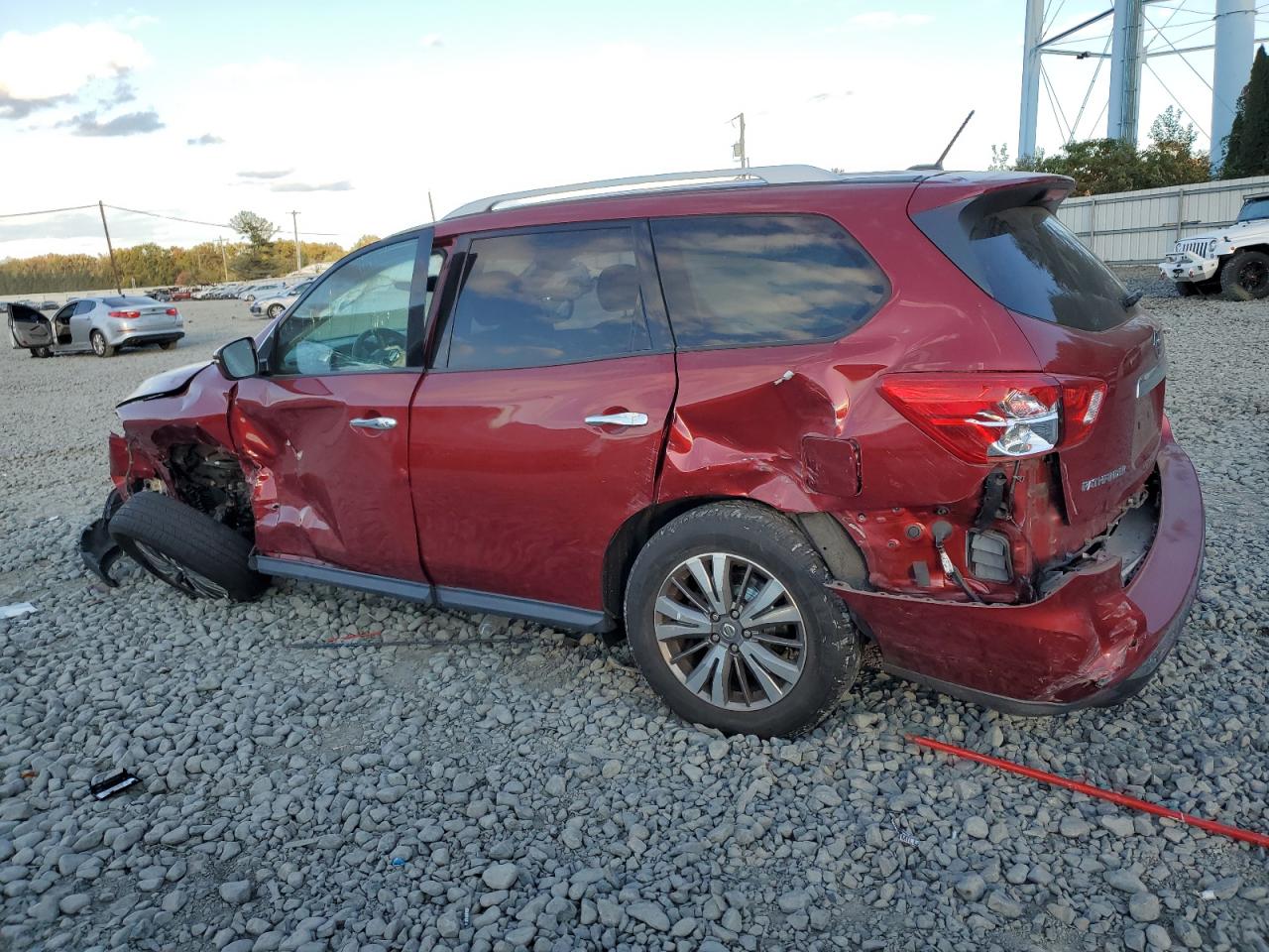 2018 Nissan Pathfinder VIN 5N1DR2MM0JC651690 Copart auction photo, front end / side damage thumbnail 2