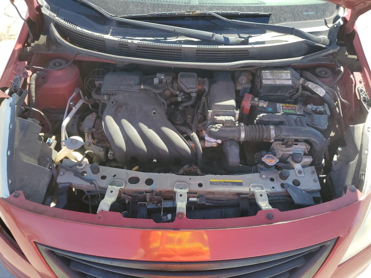 2014 Nissan Versa VIN 3N1CN7APXEL829349 Copart auction photo, front end damage thumbnail 11