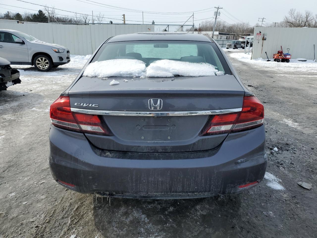 2014 Honda Civic VIN 2HGFB2F55EH541942 Copart auction photo, front end / all over damage thumbnail 6