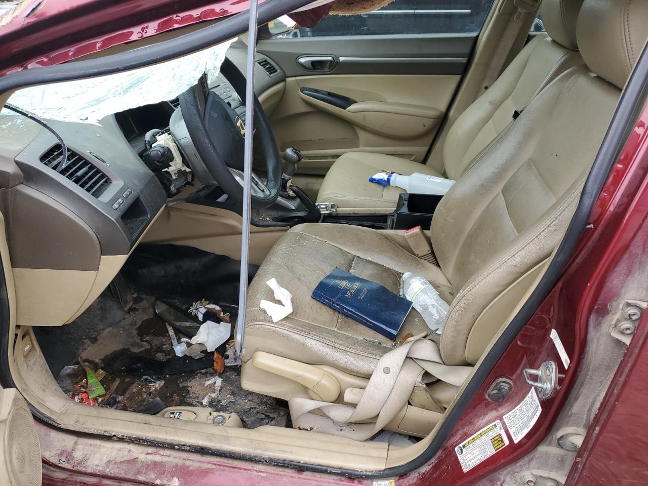 2008 Honda Civic VIN 1HGFA15858L019988 Copart auction photo, all over damage thumbnail 7