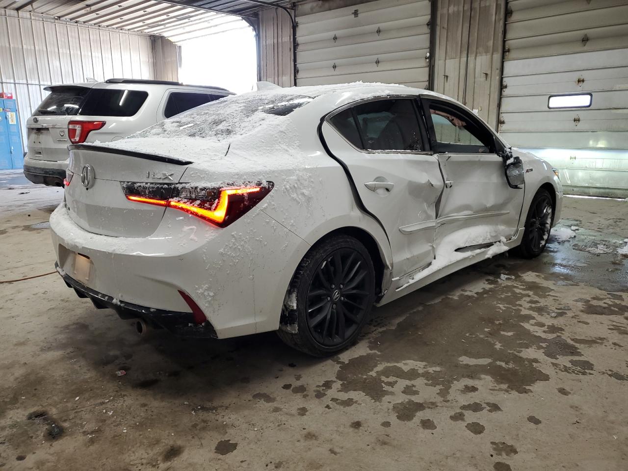 2020 Acura ILX VIN 19UDE2F81LA009110 Copart auction photo, side damage thumbnail 3