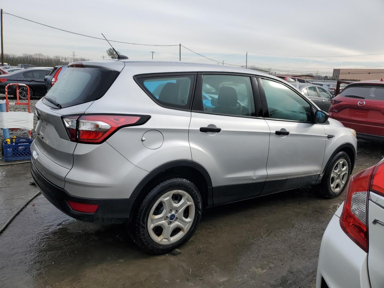 2017 Ford Escape VIN 1FMCU0F73HUE28411 Copart auction photo, front end / side damage thumbnail 3