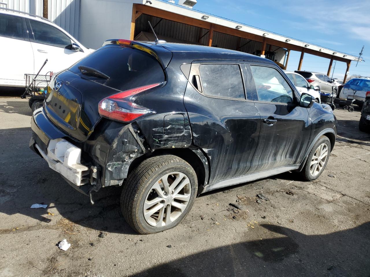 2016 Nissan Juke VIN JN8AF5MR6GT607073 Copart auction photo, rear end / side damage thumbnail 3