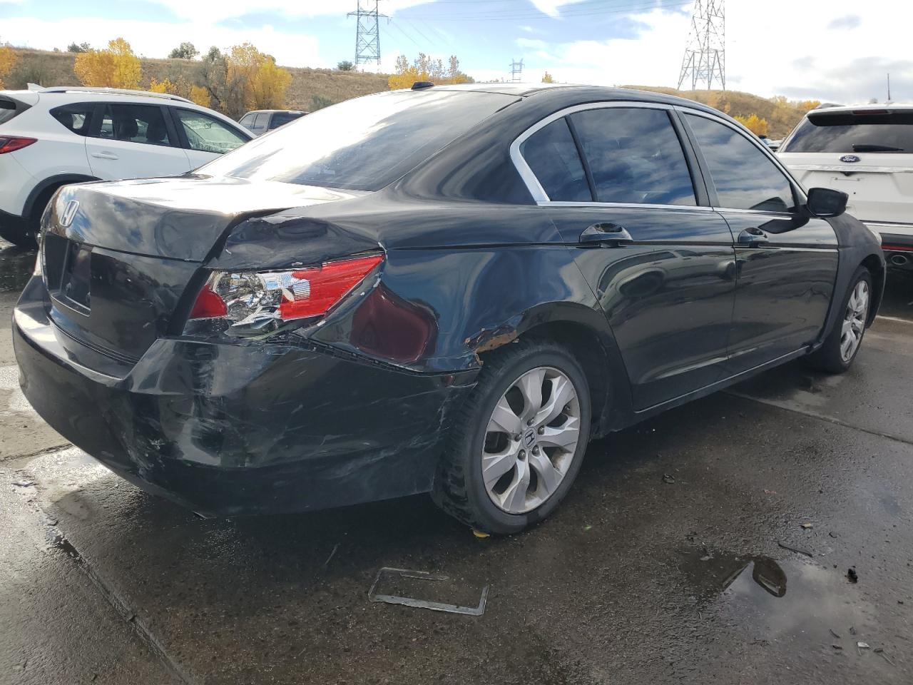 2009 Honda Accord VIN 1HGCP26809A013549 Copart auction photo, rear end / vandalism damage thumbnail 3