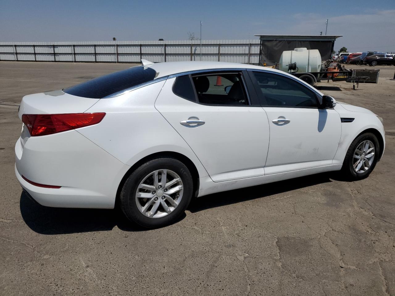 2013 KIA Optima VIN 5XXGM4A75DG158621 Copart auction photo, vandalism / side damage thumbnail 3