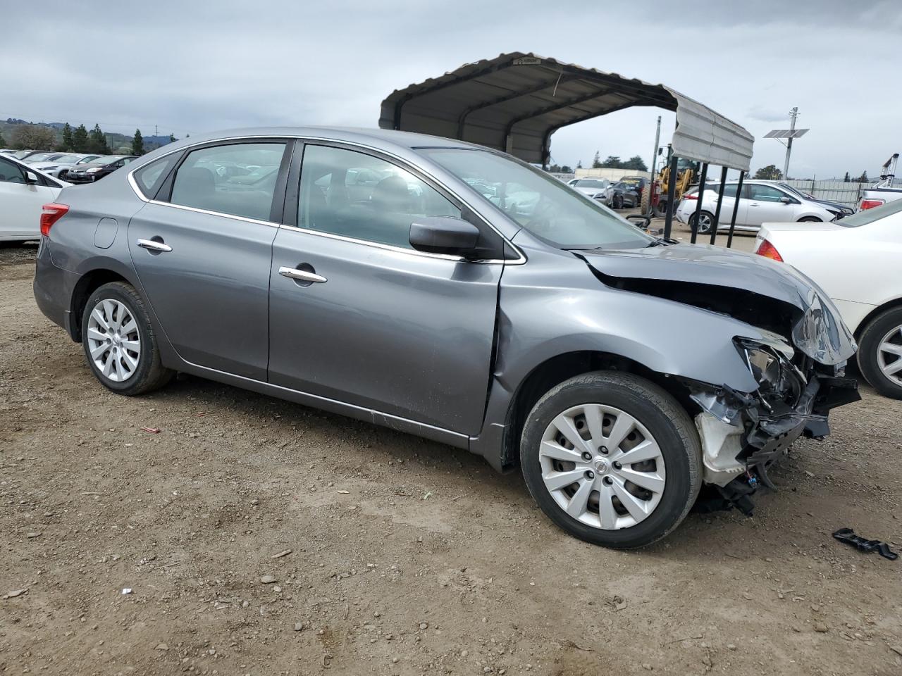 2017 Nissan Sentra VIN 3N1AB7AP3HL710711 Copart auction photo, front end / side damage thumbnail 4