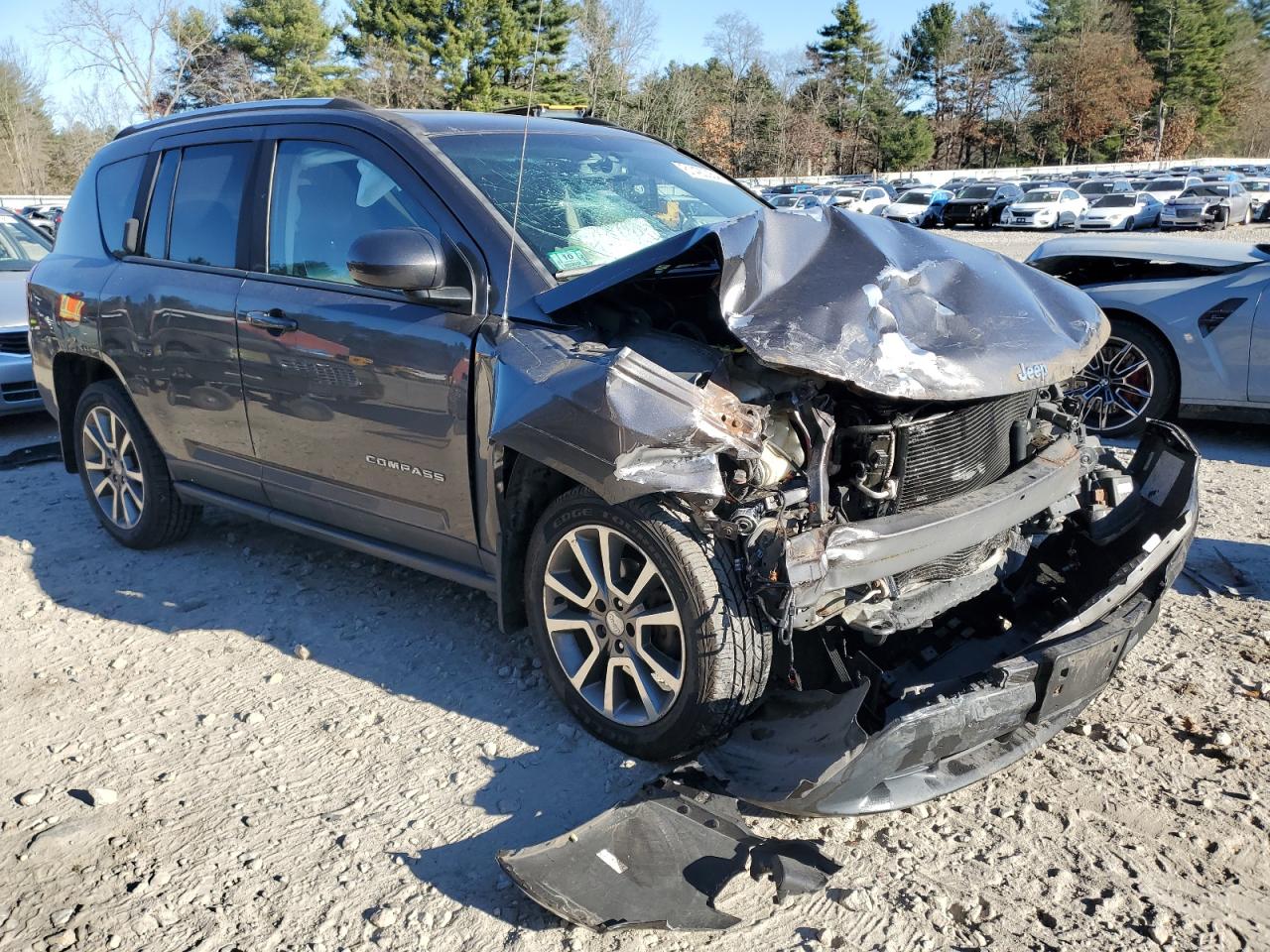 2016 Jeep Compass VIN 1C4NJDEB3GD802579 Copart auction photo, front end / mechanical damage thumbnail 4