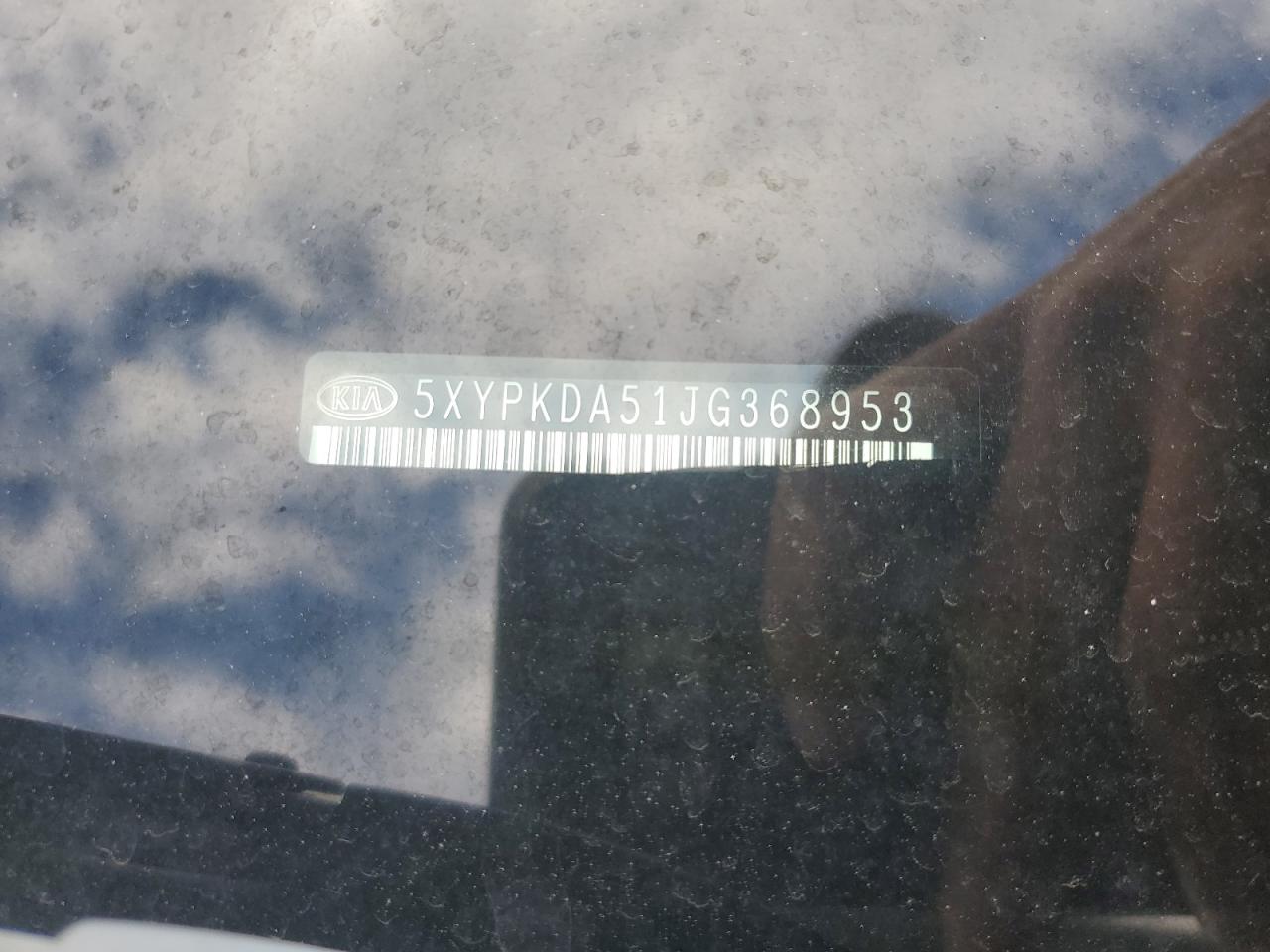 2018 KIA Sorento VIN 5XYPKDA51JG368953 Copart auction photo, side / rear end damage thumbnail 13