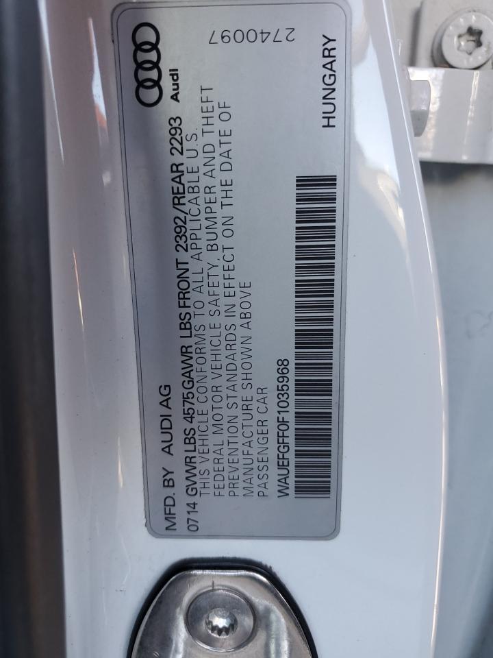 2015 Audi A3 VIN WAUEFGFF0F1035968 Copart auction photo, mechanical / undercarriage damage thumbnail 14