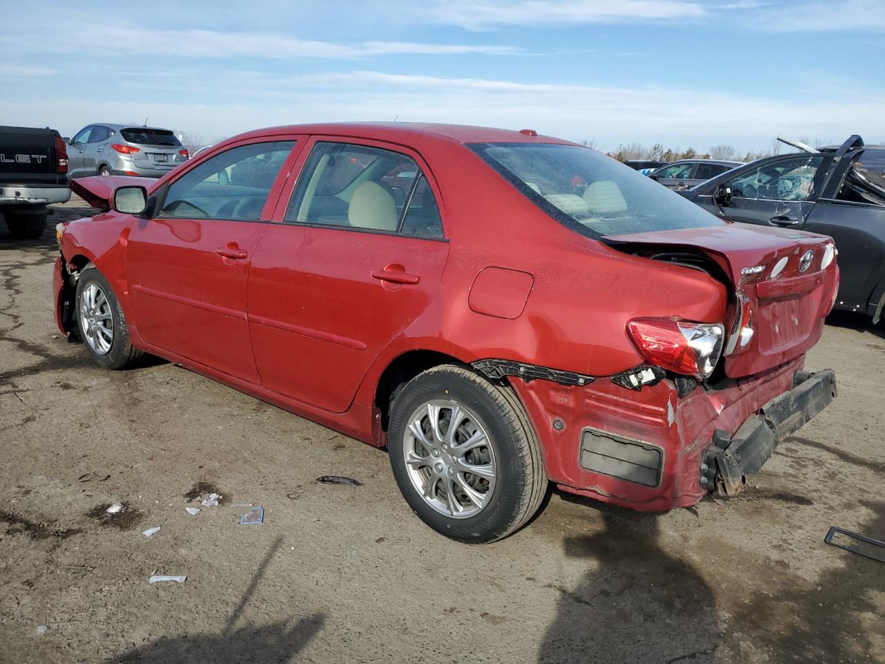 2009 Toyota Corolla VIN 1NXBU40E99Z019745 Copart auction photo, front end / rear end damage thumbnail 2