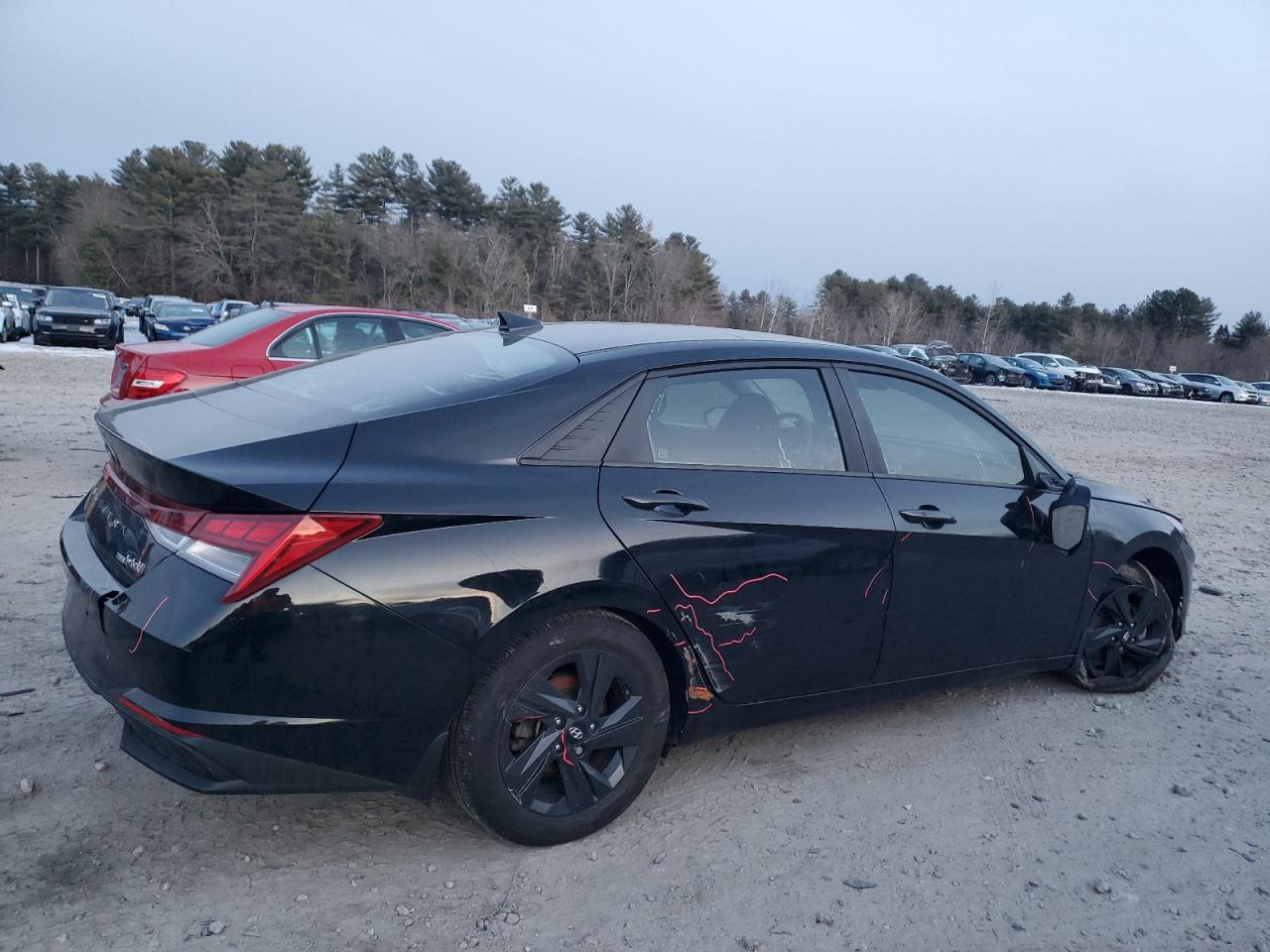 2022 Hyundai Elantra VIN KMHLM4AJ7NU028728 Copart auction photo, undercarriage / all over damage thumbnail 3