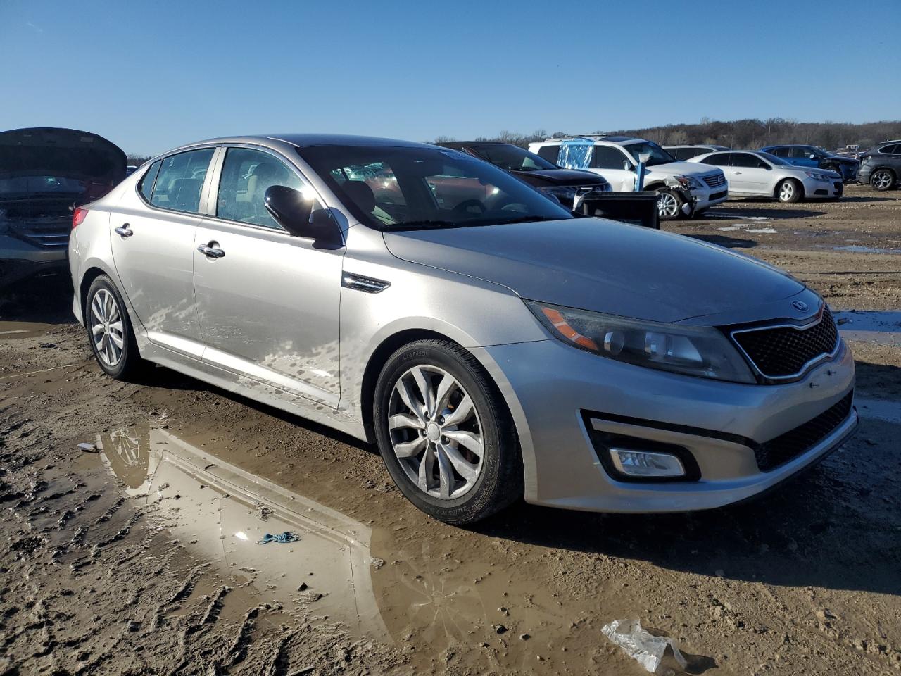 2014 KIA Optima VIN 5XXGM4A79EG320753 Copart auction photo, front end / undercarriage damage thumbnail 4