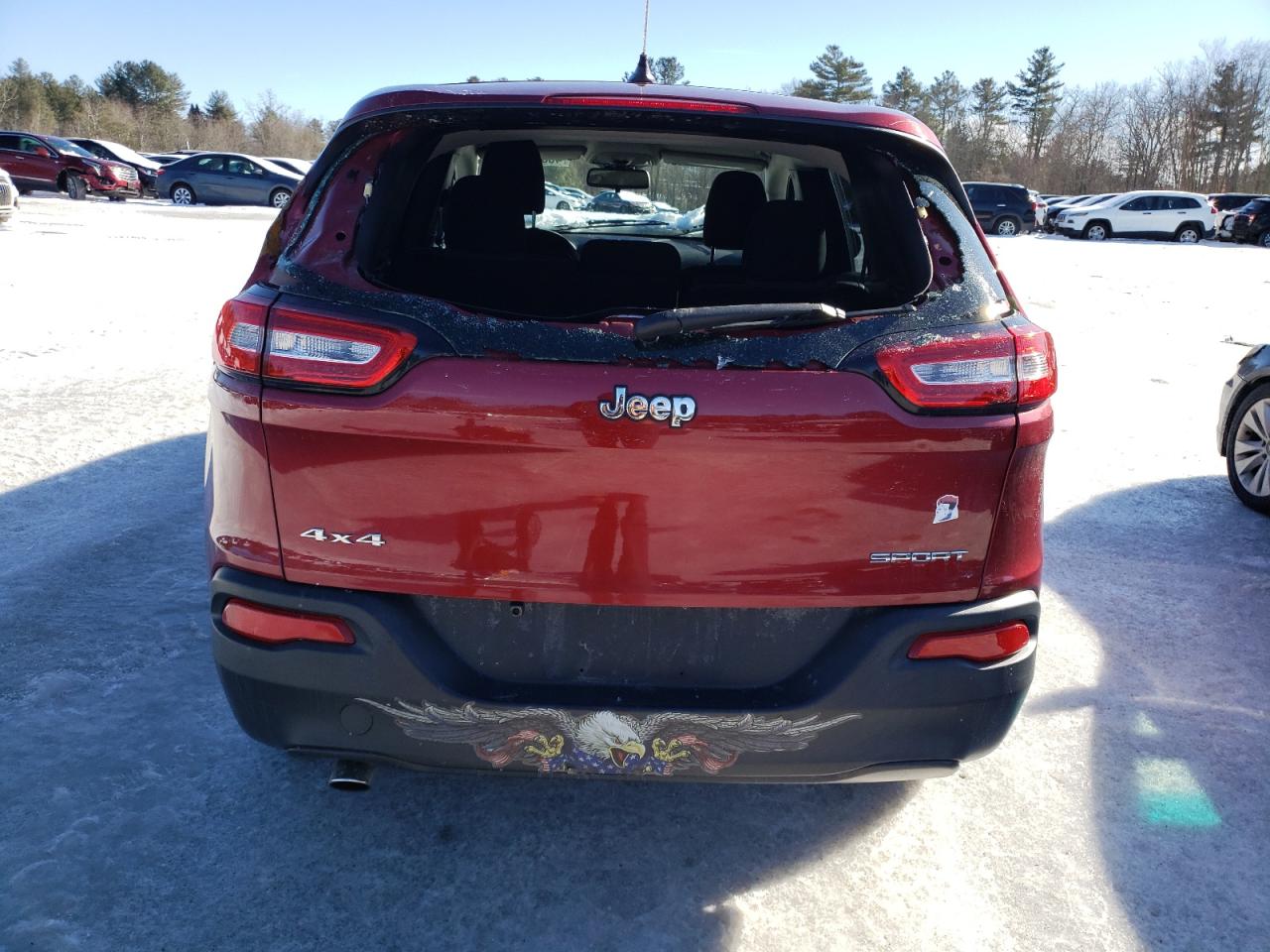 2014 Jeep Grand Cherokee VIN 1C4PJMABXEW141536 Copart auction photo, rear end damage thumbnail 6