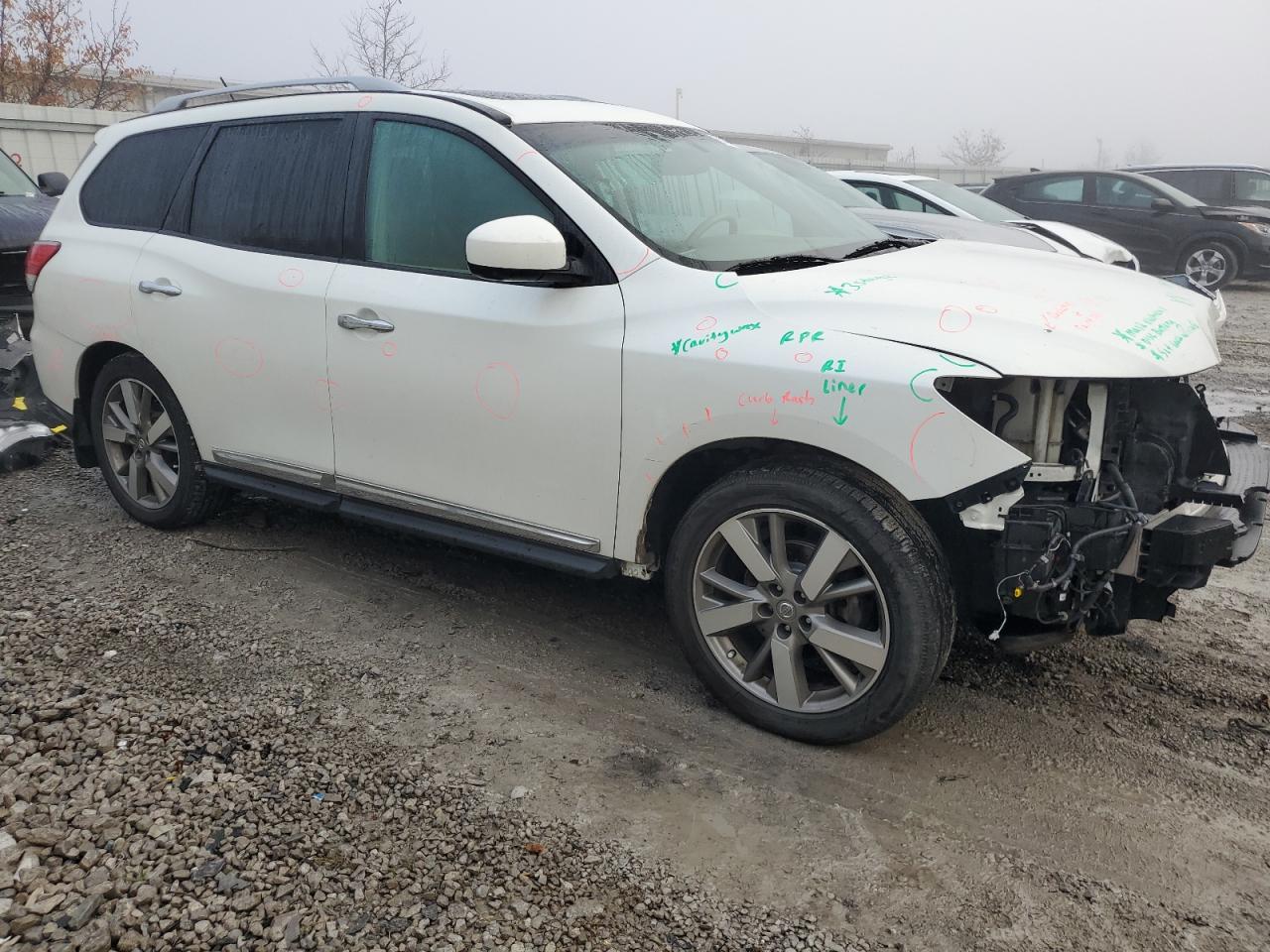 2015 Nissan Pathfinder VIN 5N1AR2MN8FC662469 Copart auction photo, all over damage thumbnail 4
