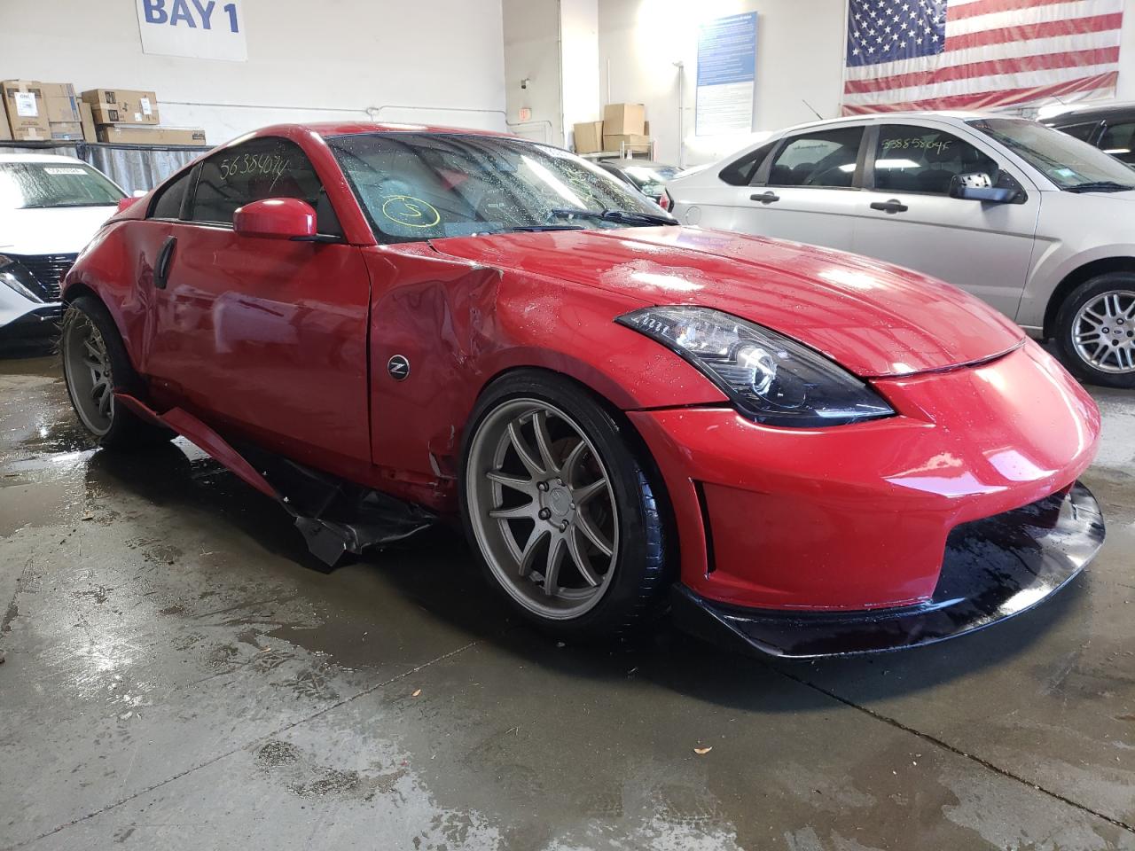 2003 Nissan 350Z VIN JN1AZ34D03T101957 Copart auction photo, rear end / side damage thumbnail 4