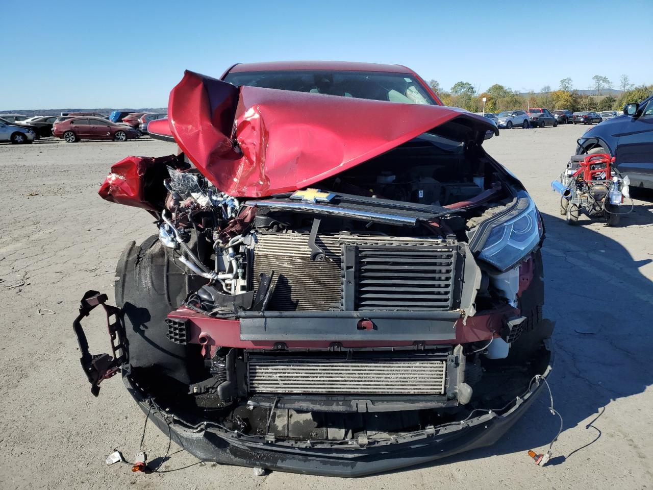 2021 Chevrolet Equinox VIN 2GNAXUEV9M6125160 Copart auction photo, front end / top/roof damage thumbnail 5