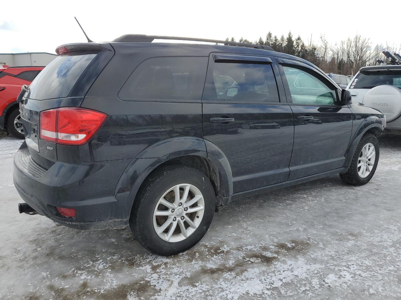 2014 Dodge Journey VIN 3C4PDDBG0ET297303 Copart auction photo, front end / side damage thumbnail 3