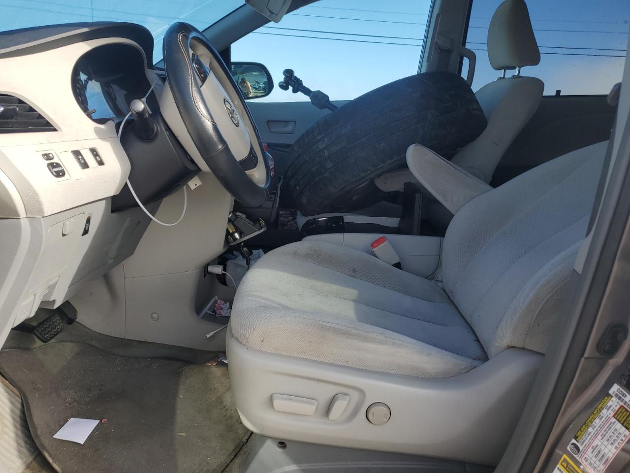 2012 Toyota Sienna VIN 5TDKK3DC4CS213656 Copart auction photo, all over damage thumbnail 7