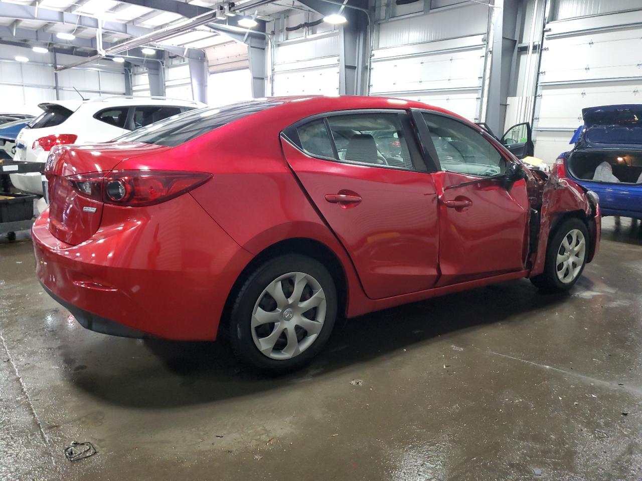 2018 Mazda 3 VIN 3MZBN1U78JM209084 Copart auction photo, front end / side damage thumbnail 3