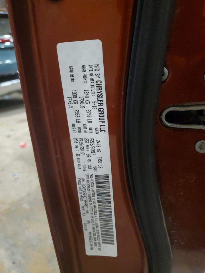 2013 Dodge Journey VIN 3C4PDCBG4DT694487 Copart auction photo, front end damage thumbnail 15
