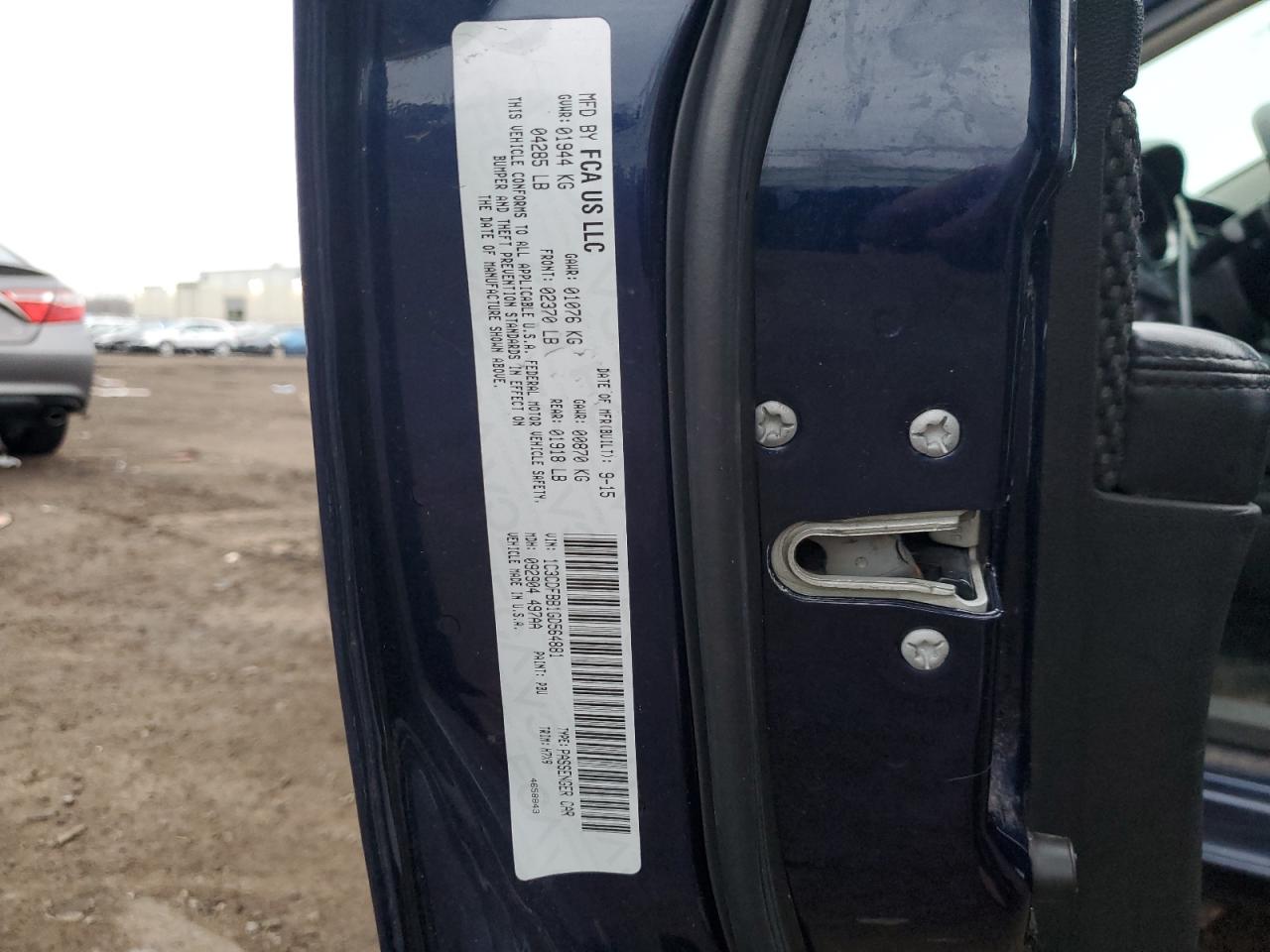 2016 Dodge Dart VIN 1C3CDFBB1GD564881 Copart auction photo, side damage thumbnail 12