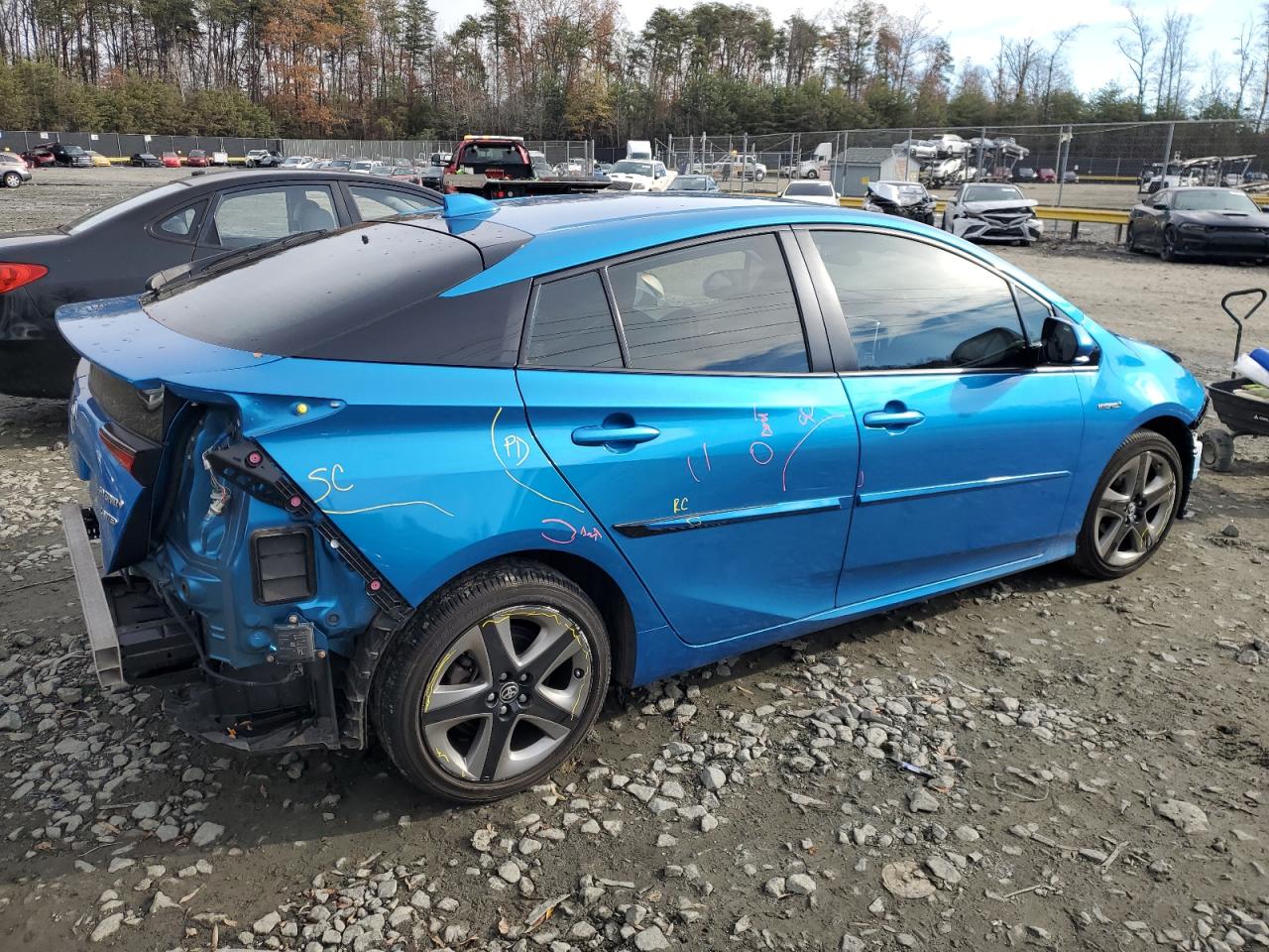 2019 Toyota Prius VIN JTDKARFU5K3094348 Copart auction photo, all over / undercarriage damage thumbnail 3