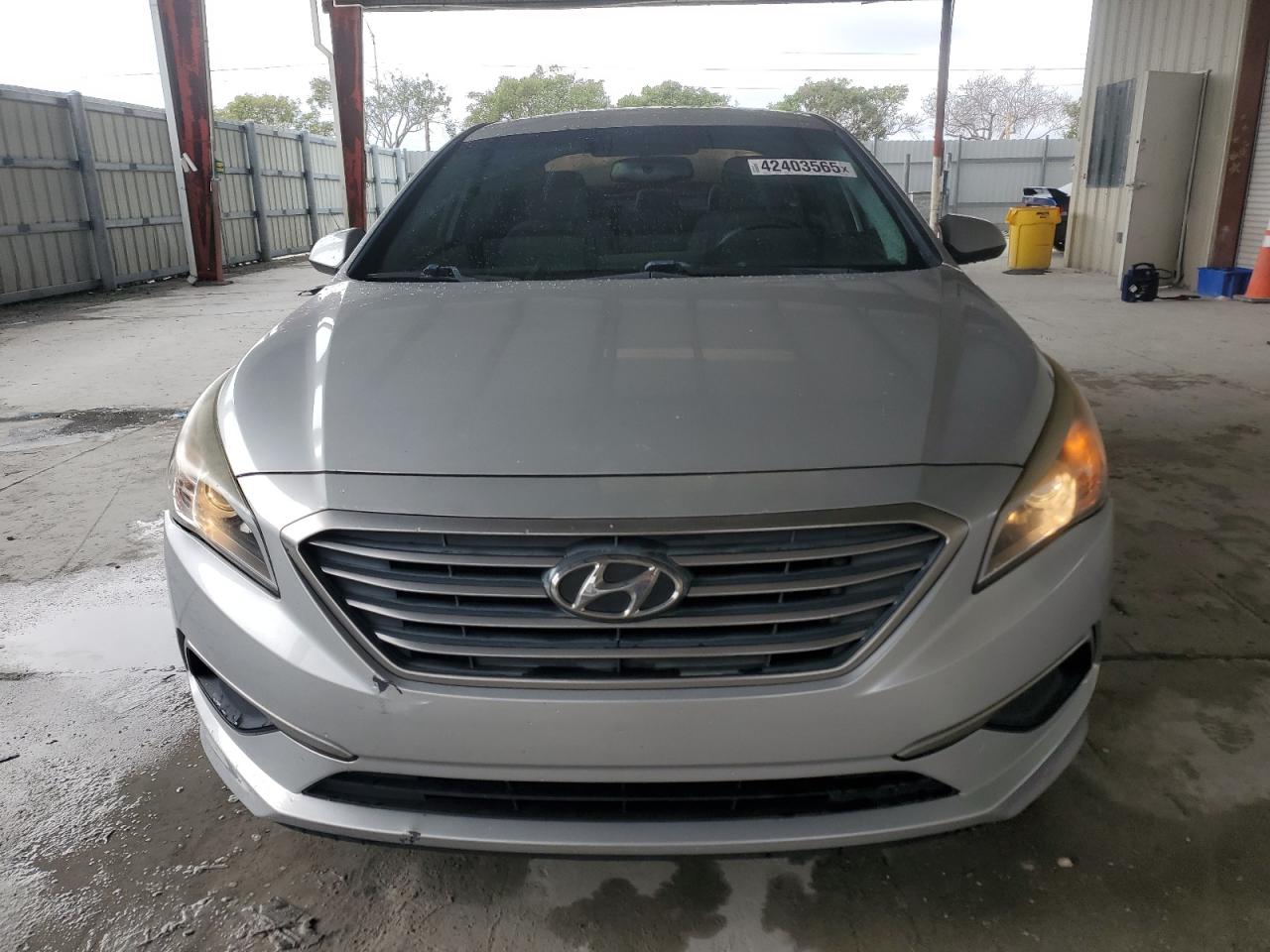 2016 Hyundai Sonata VIN 5NPE24AF6GH282460 Copart auction photo, rear end damage thumbnail 5