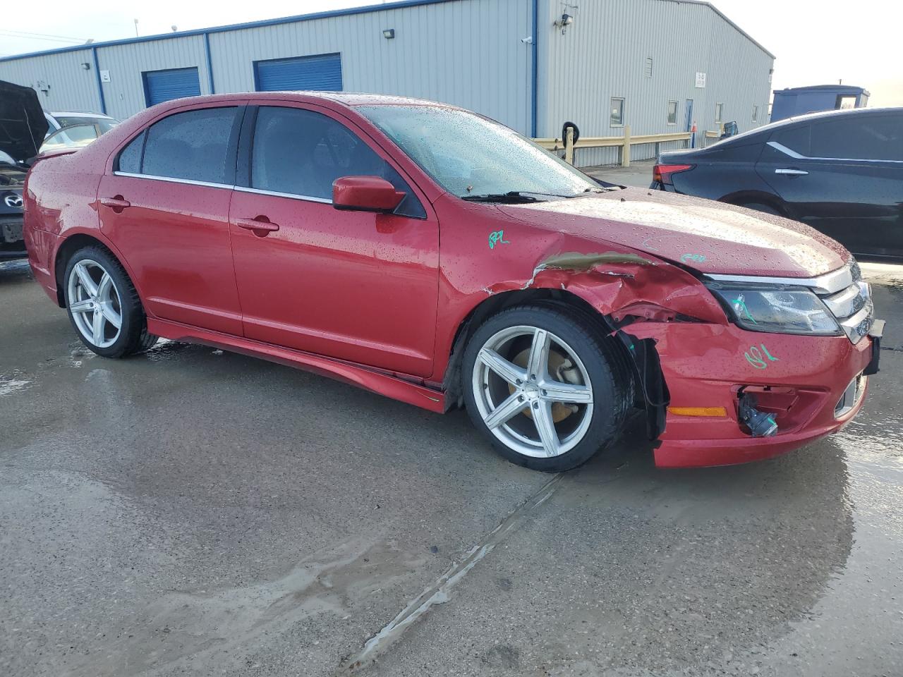 2010 Ford Fusion VIN 3FAHP0KC9AR419610 Copart auction photo, front end / side damage thumbnail 4