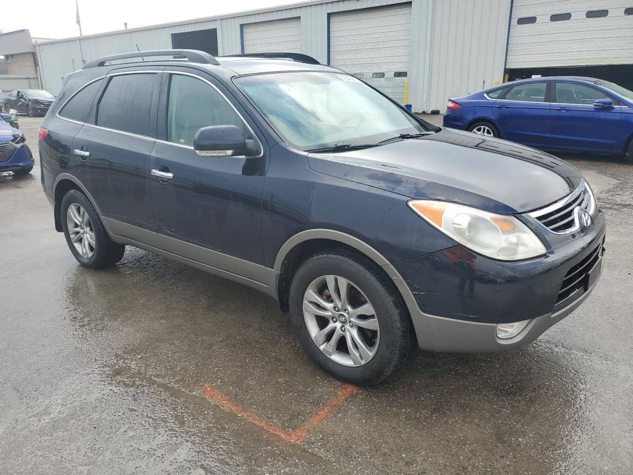 2012 Hyundai Veracruz VIN KM8NU4CC2CU193428 Copart auction photo, side / front end damage thumbnail 4