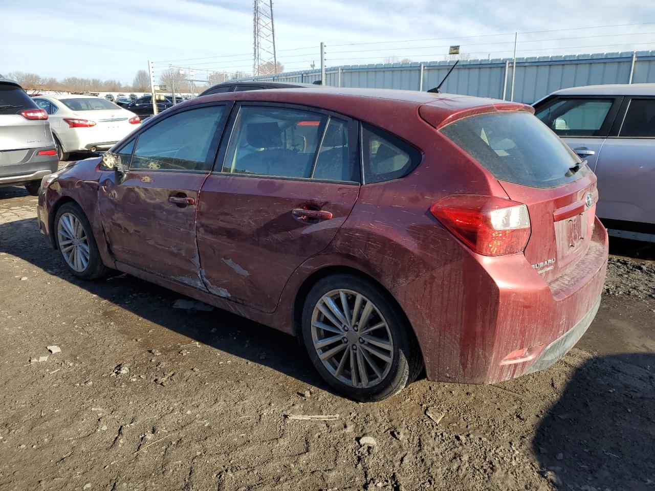 2012 Subaru Impreza VIN JF1GPAD63CH243554 Copart auction photo, side / front end damage thumbnail 2