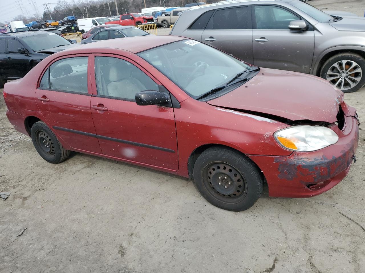 2003 Toyota Corolla VIN 1NXBR32E13Z070205 Copart auction photo, rear end / front end damage thumbnail 4