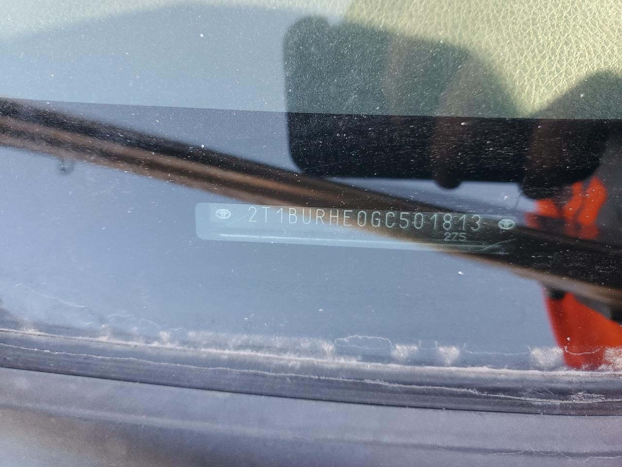 2016 Toyota Corolla VIN 2T1BURHE0GC501813 Copart auction photo, side damage thumbnail 12
