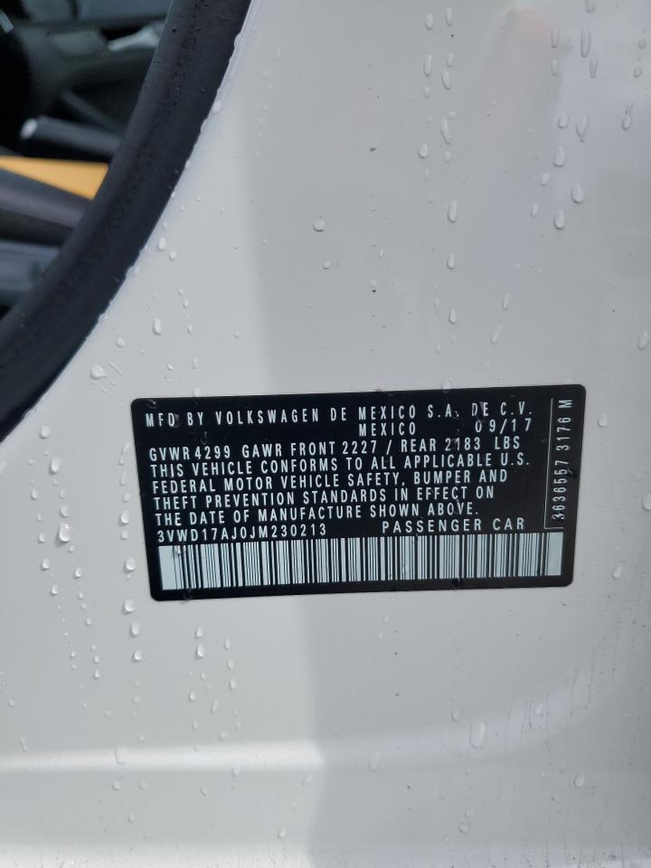 2018 Volkswagen Jetta VIN 3VWD17AJ0JM230213 Copart auction photo, front end damage thumbnail 13