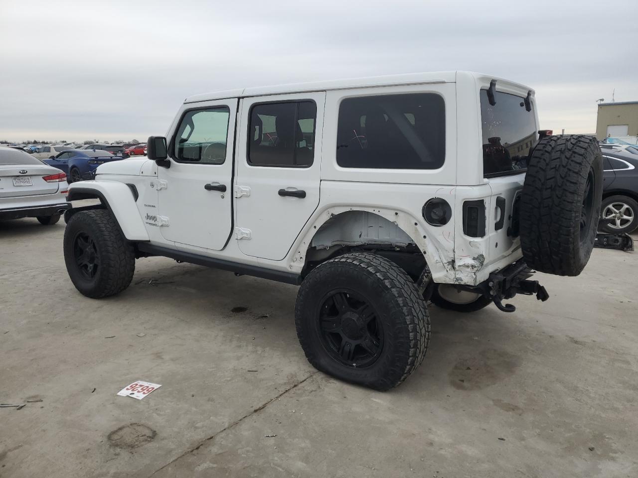 2018 Jeep Wrangler VIN 1C4HJXEG1JW167898 Copart auction photo, front end / hail damage thumbnail 2