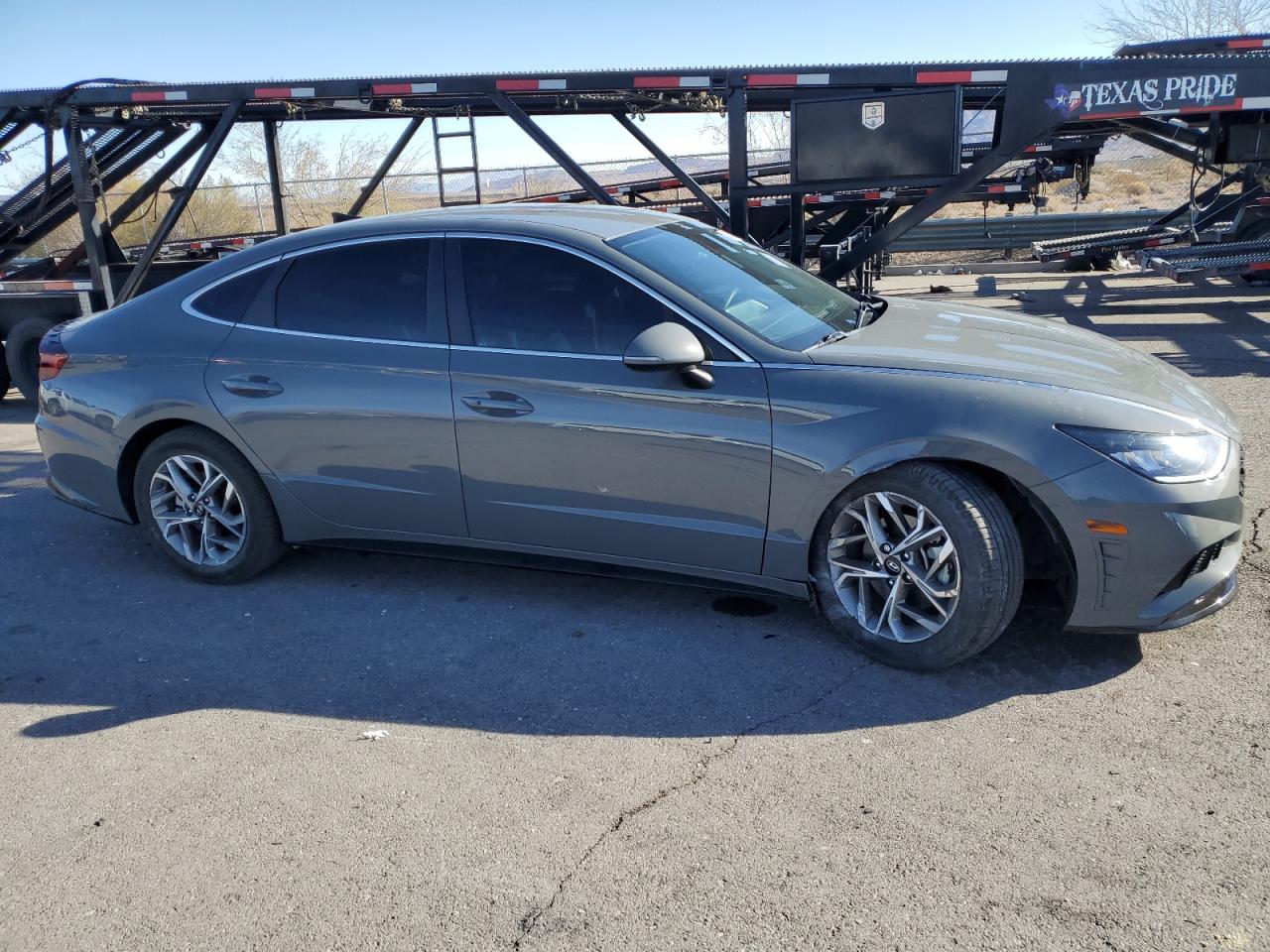 2021 Hyundai Sonata VIN KMHL64JA8MA166689 Copart auction photo, front end damage thumbnail 4