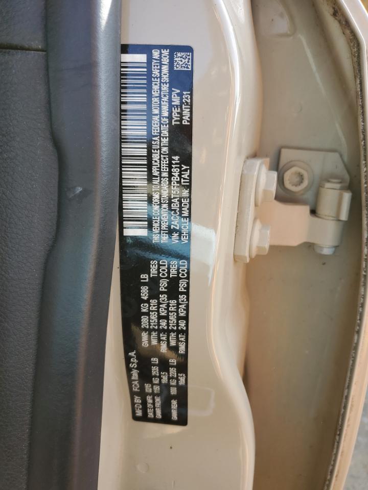 2015 Jeep Renegade VIN ZACCJBAT5FPB48114 Copart auction photo, side damage thumbnail 15