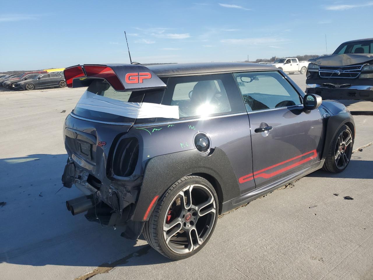 2021 MINI Cooper VIN WMWXX9C04M2N19120 Copart auction photo, rear end damage thumbnail 3